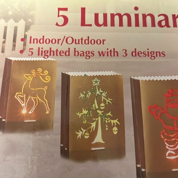 🎄 Set of 5 Holiday Luminary Bags – NIB - Picture 2 of 5